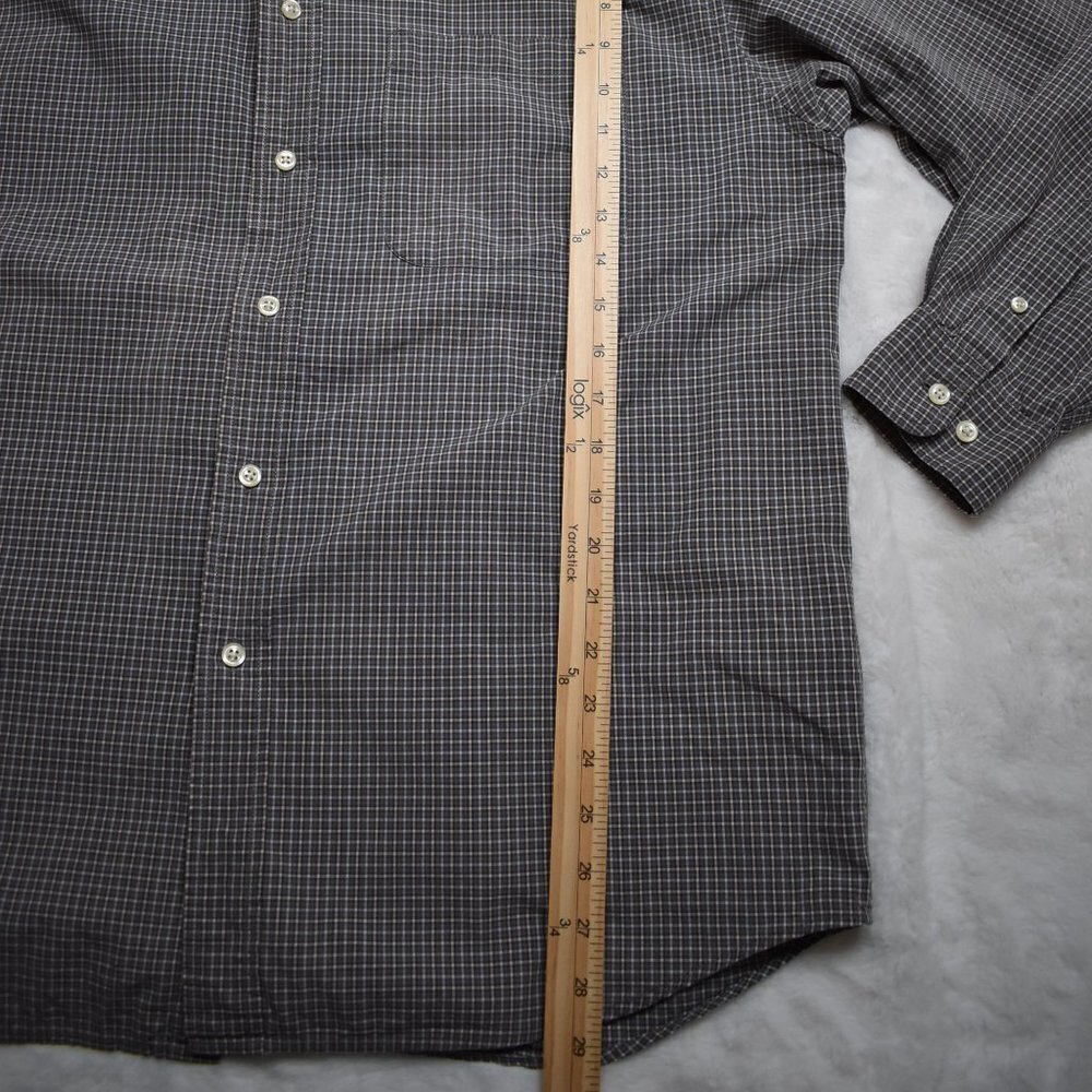 Eddie Bauer Mens Sz M 100% Baumwolle Cotton Plaid Button Down Shirt Office Work - Picture 13 of 16